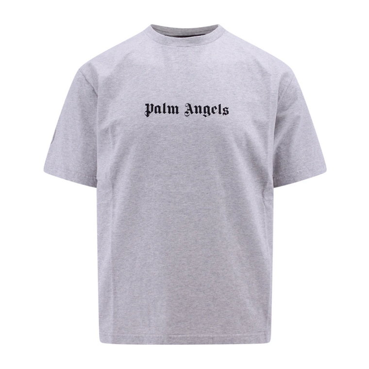 Szara koszulka z okrągłym dekoltem dla mężczyzn Palm Angels