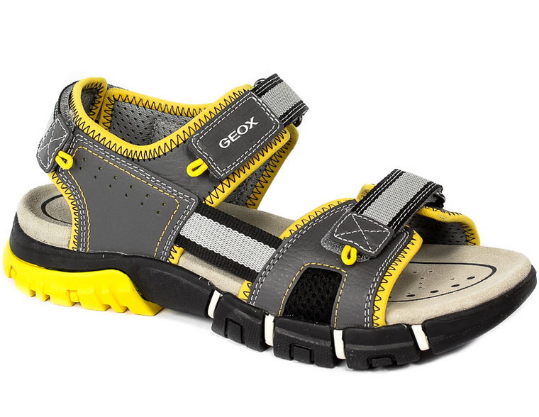 Sandał Geox J25GHB-C0070 DK.Grey Yellow R.34-35