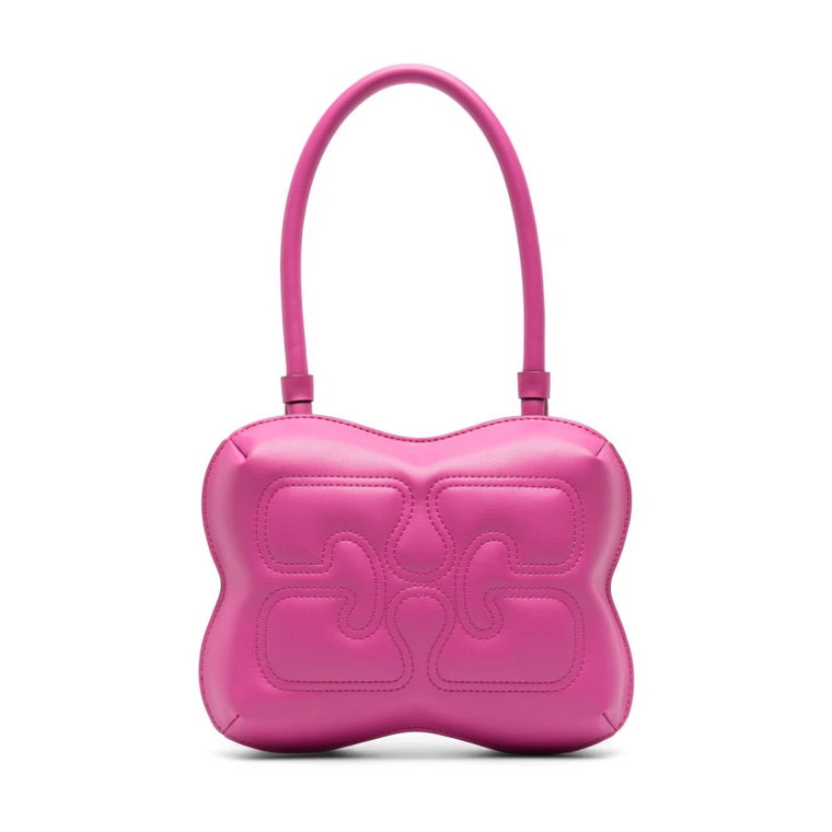 Fuchsia Butterfly Logo Torba na Ramię Ganni