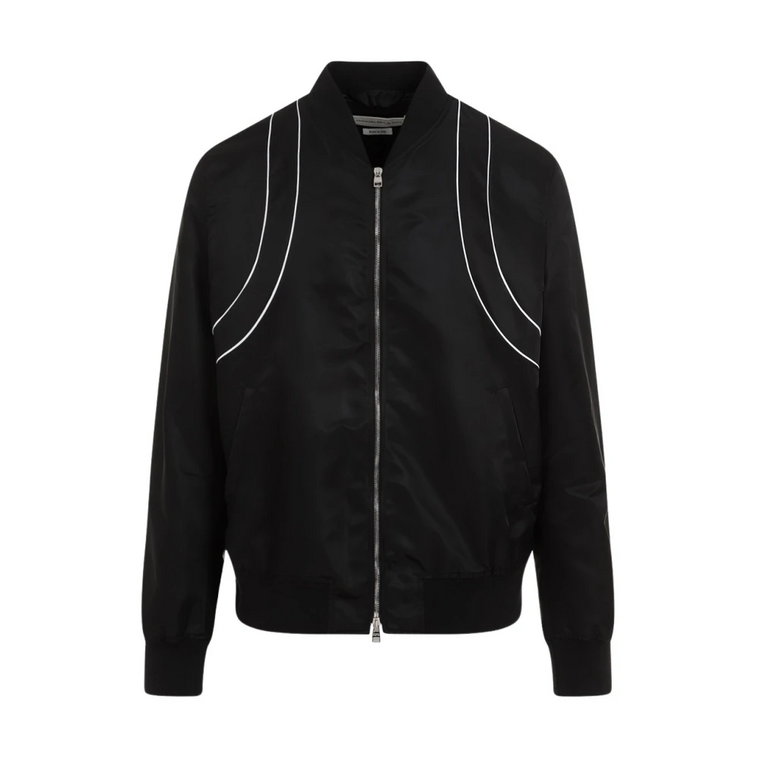 Czarna Kurtka Bomber Alexander McQueen