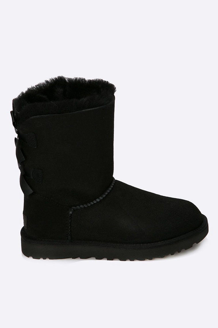 UGG śniegowce Bailey Bow II damskie kolor czarny na płaskim obcasie ocieplone 1016225.BLK