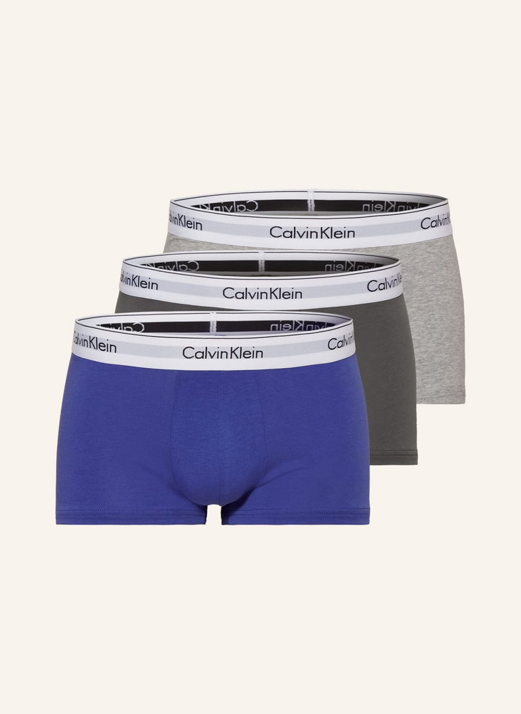 Calvin Klein Bokserki Cotton Stretch Low Rise, 3 Szt. W Opakowaniu blau
