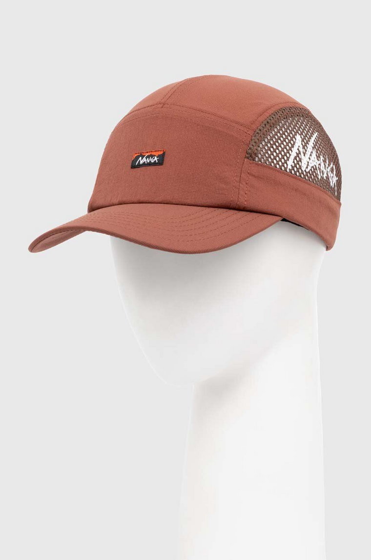 Nanga czapka z daszkiem Dotair Mesh Jet Cap kolor brązowy gładka NA2411.3B906.A