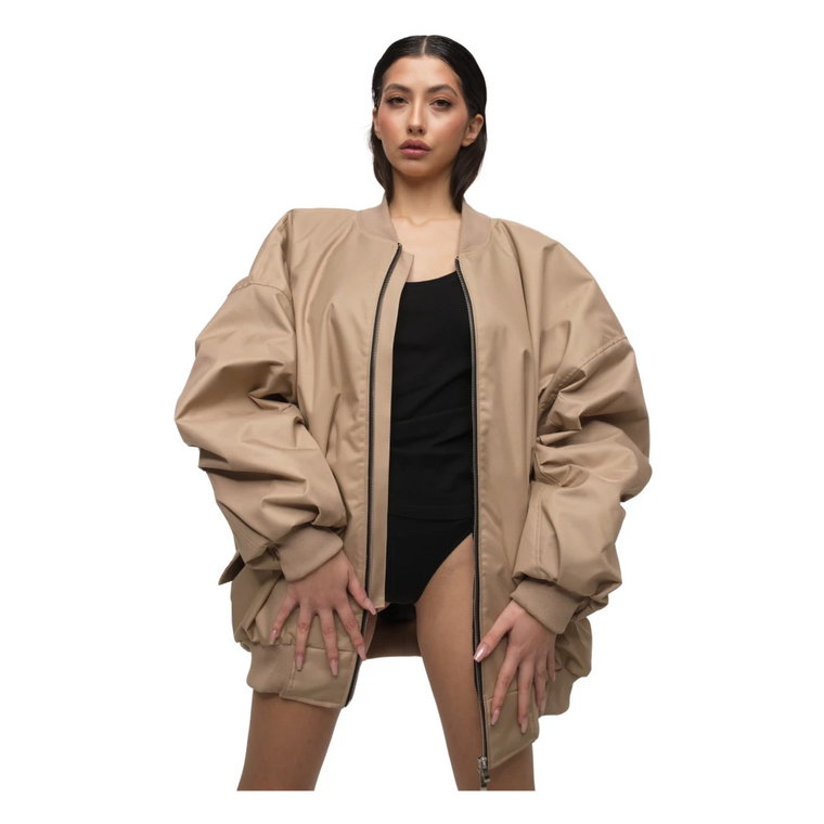 Kurtka typu bomber oversize mocca Rest Factory