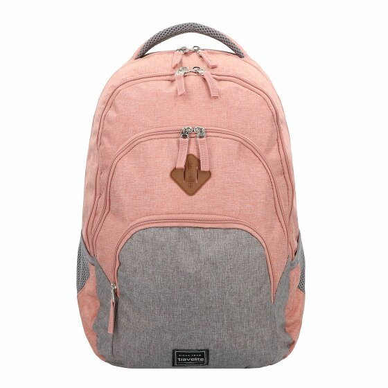 Travelite Plecak Basic z przegrodą na laptopa 45 cm rosa-grau