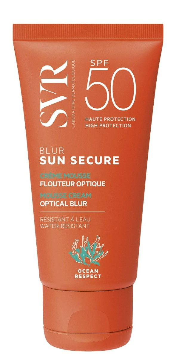 SVR Sun Secure Blur - Brzoskwiniowy mus SPF50+ 50ml