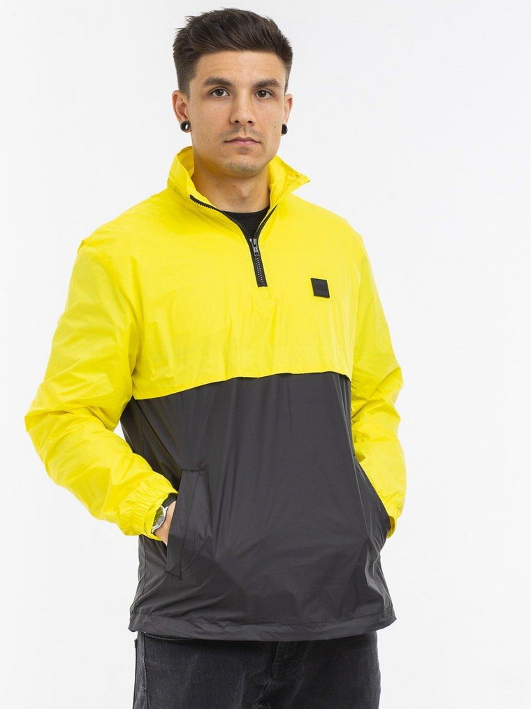 Crinkle Panel Track Jacket Bright Yellow Black TB2748