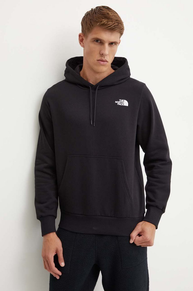 The North Face bluza Simple Dome Hoodie męska kolor czarny z kapturem z nadrukiem NF0A89FCJK31