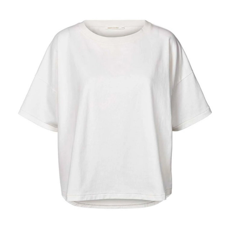 Biała Oversize T-shirt Margot Styl Rabens Saloner