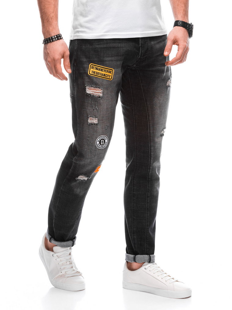 Spodnie męskie jeansowe P1303 - czarne