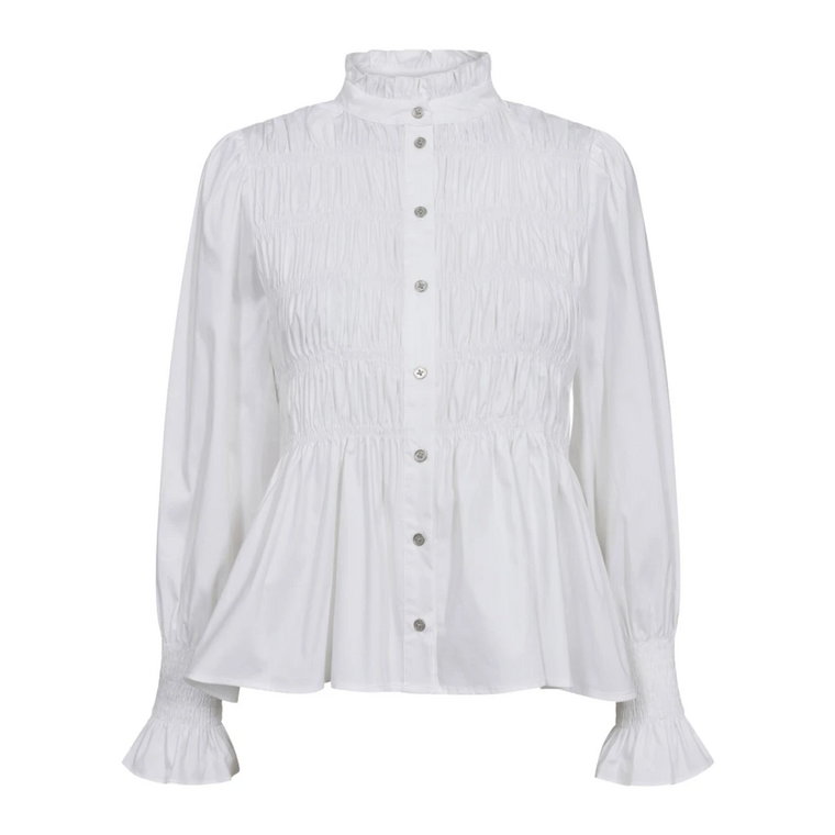 Smock Shirt Bluse 35270 White Co'Couture