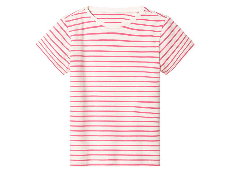 lupilu T-shirty dziecięce z bawełną, 3 sztuki (98/104, Granatowy/różowy w paski)