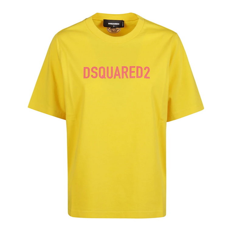 Łatwa Cyber Żółta Koszulka Dsquared2