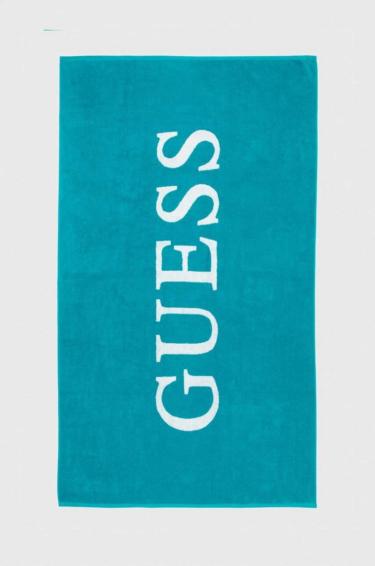 Guess ręcznik bawełniany kolor niebieski E4GZ04 SG00P