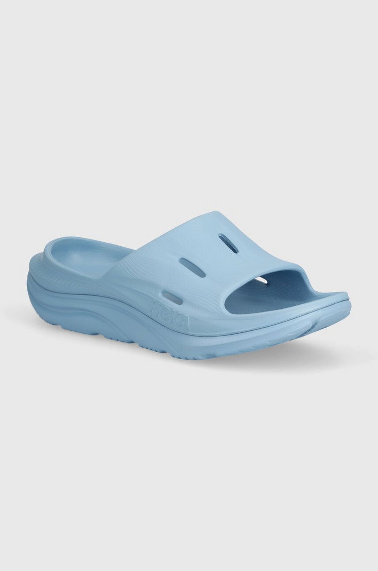 Hoka One One klapki ORA Recovery Slide 3 męskie kolor turkusowy