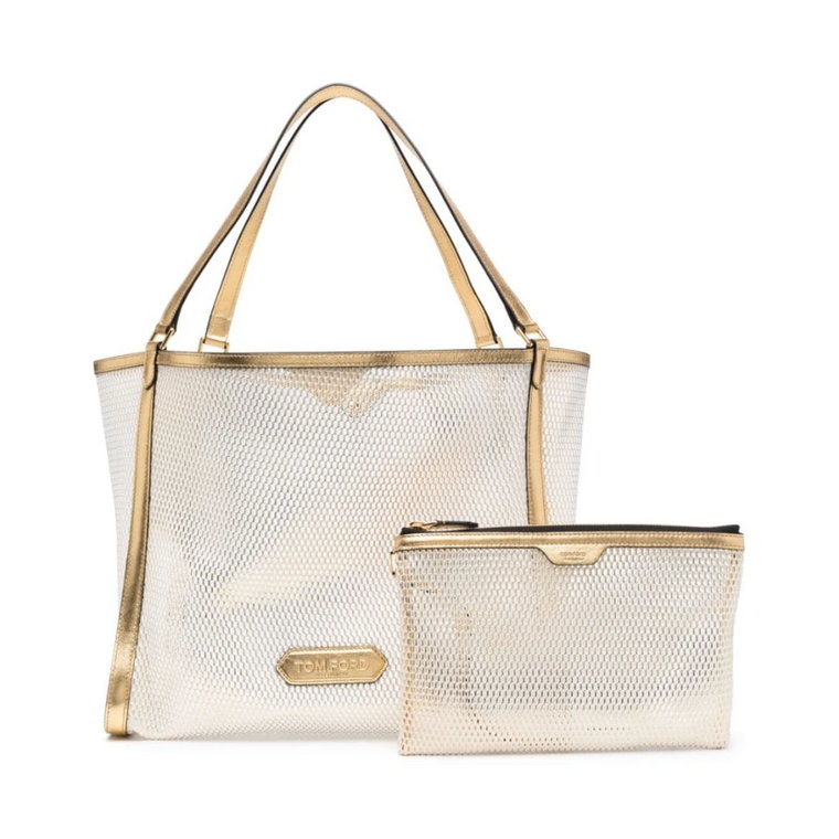 Złota torba z siatką - Modny styl Tom Ford