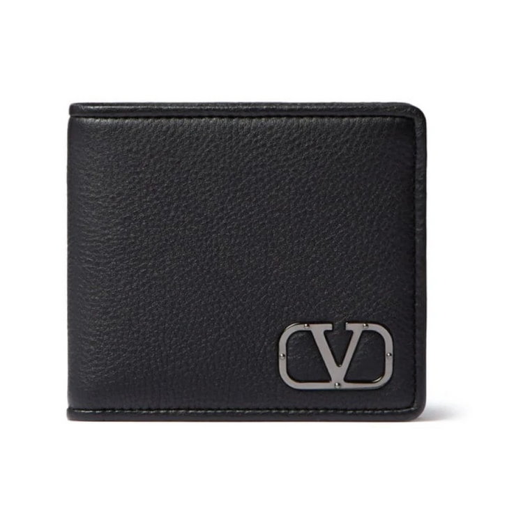 Czarne portfele męskie Aw23 - Wyrafinowany styl Valentino Garavani