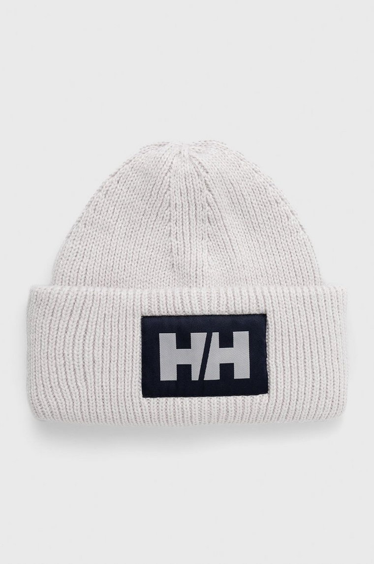 Helly Hansen czapka HH BOX BEANIE kolor szary z grubej dzianiny 53648