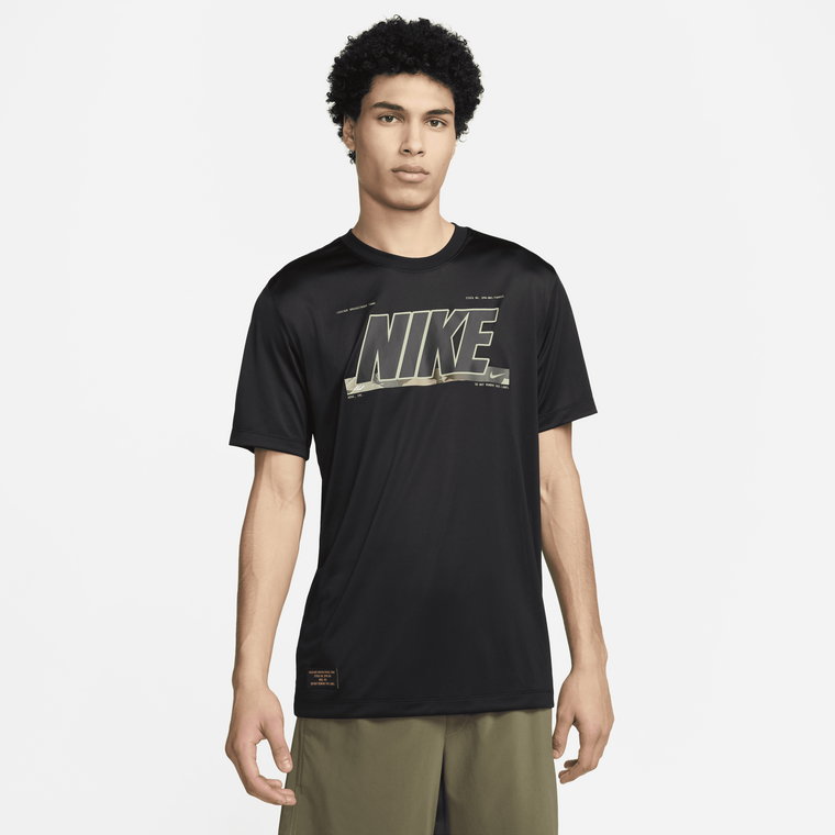 Męski T-shirt do fitnessu Nike Dri-FIT - Czerń