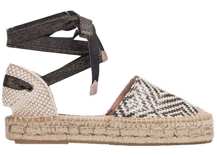 Wonders Espadryle YA-AL02 38 Miami Negro Talon Mecanico