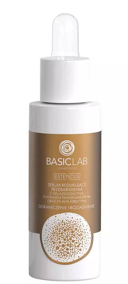 BasicLab Esteticus 10% azeloglicyna, 3% kwas traneksamowy - Serum redukujące przebarwienia, 30ml