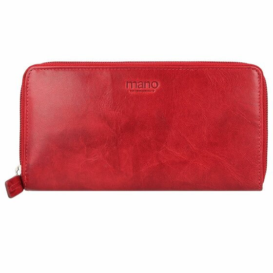 mano Donna Aurona Wallet RFID Leather 19 cm rot