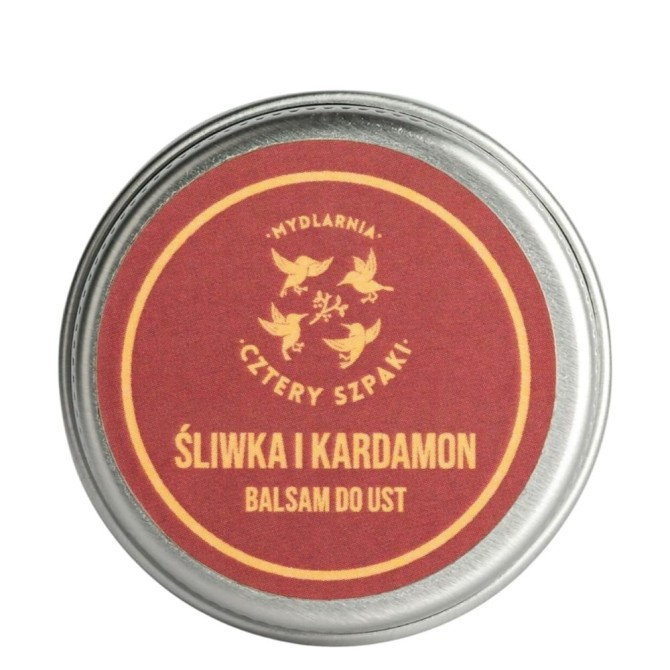 Mydlarnia Cztery Szpaki Balsam do ust Śliwka i Kardamon 15ml