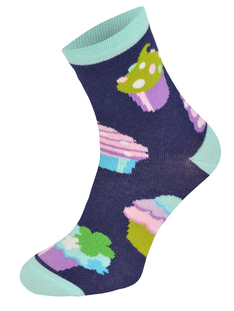 Kolorowe skarpetki CHILI Cotton Socks 748, wesołe motywy- Babeczka