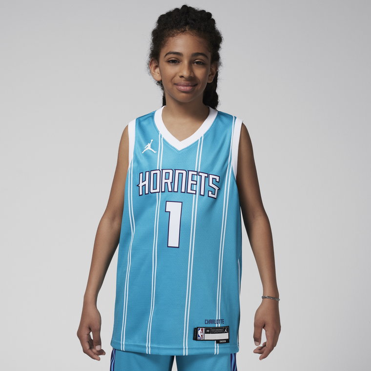 Koszulka dla dużych dzieci Jordan Dri-FIT NBA Swingman LaMelo Ball Charlotte Hornets Icon Edition - Niebieski