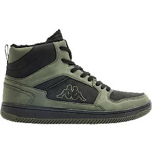 Zielono-czarne ocieplane męskie sneakersy kappa lineup fur - Męskie - Kolor: Khaki - Rozmiar: 45