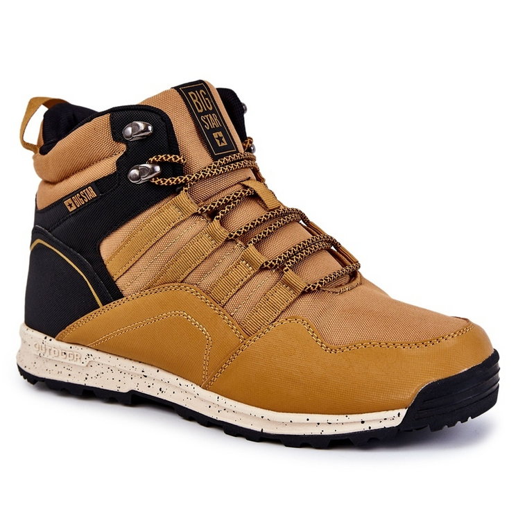 BIG STAR SHOES Męskie Buty Trekkingowe Ocieplane Big Star KK174373 Camel czarne wielokolorowe żółte