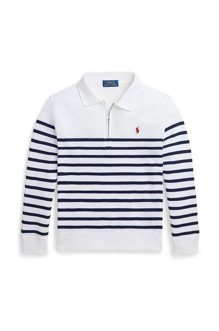 Polo Ralph Lauren bluza bawełniana dziecięca kolor biały wzorzysta 323942104001