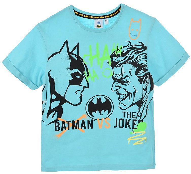 T-shirt z bawełny dla chłopców na licencji Batman vs Joker