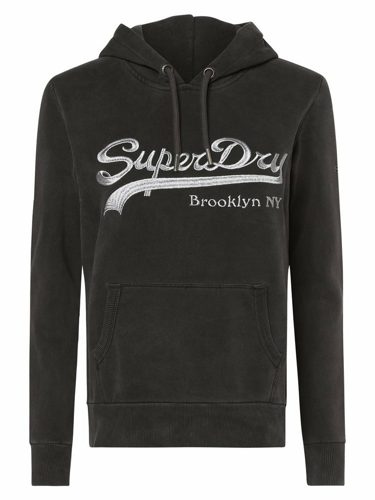 Superdry - Damska bluza z kapturem, szary