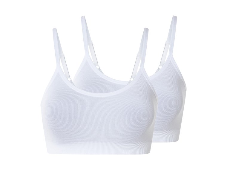 esmara Biustonosz typu bustier, 2 sztuki (L (44-46), Biały)