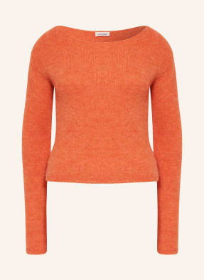 American Vintage Sweter Z Dzianiny orange