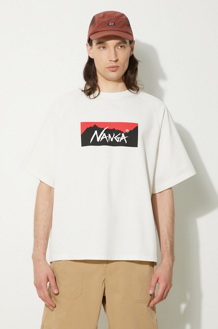 Nanga t-shirt Eco Hybrid Box Logo Loose Fit Tee - Lamoda.pl