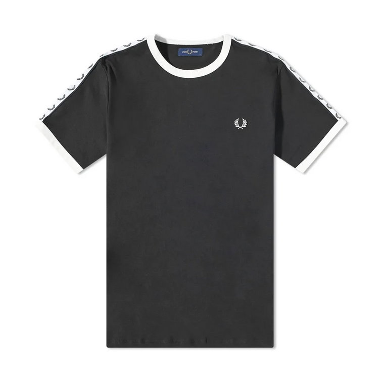 Koszulka Taped Ringer z detalami w postaci koronki z wawrzynem Fred Perry