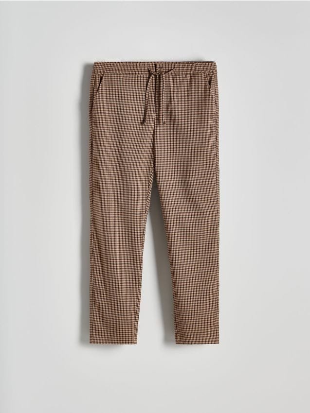 Reserved - Spodnie chino wide leg - wielobarwny