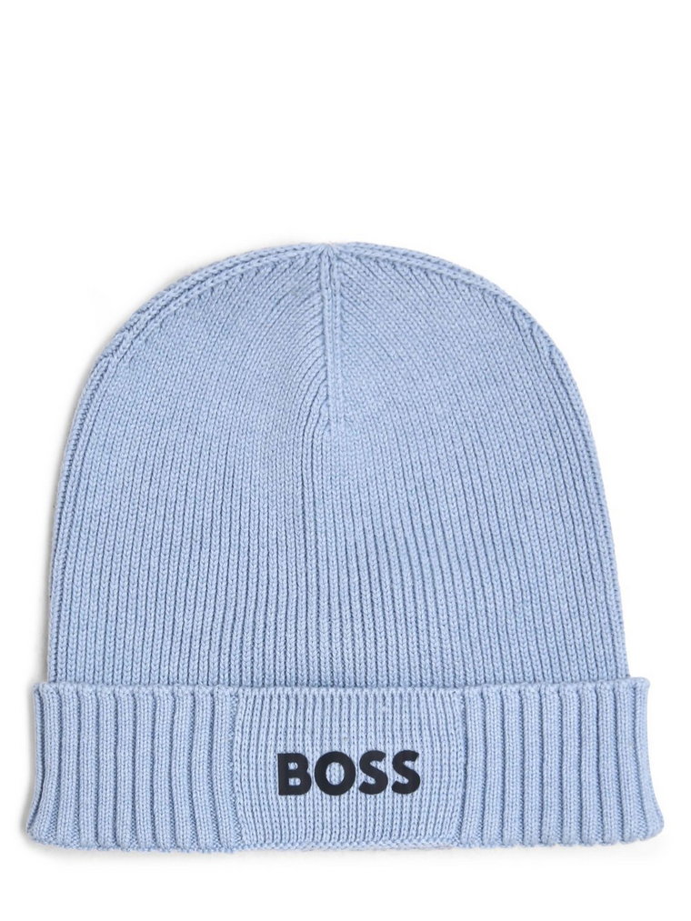 BOSS Green - Czapka męska  Asic_Beanie-X, niebieski