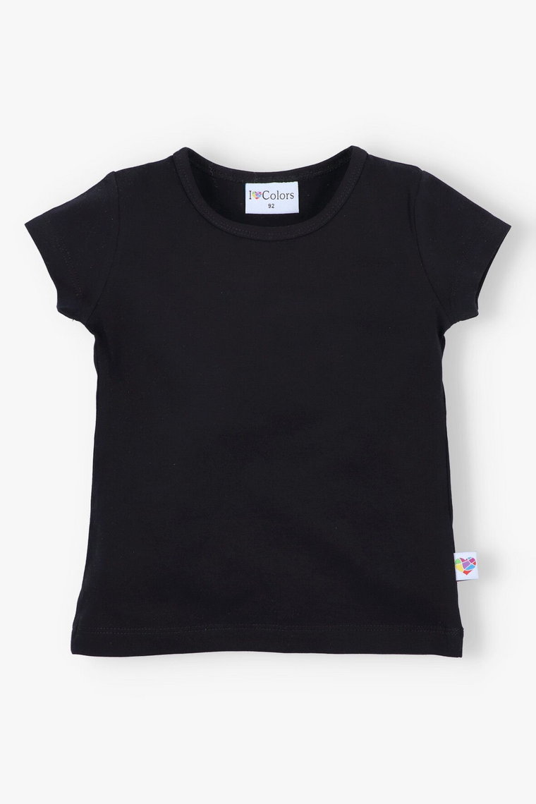 T-shirt dziewczęcy z krótkim rękawem - czarny - I Love Colors