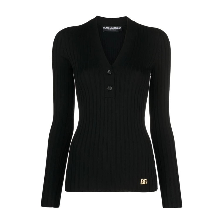 Czarne Swetry - Stylowa Kolekcja Dolce & Gabbana