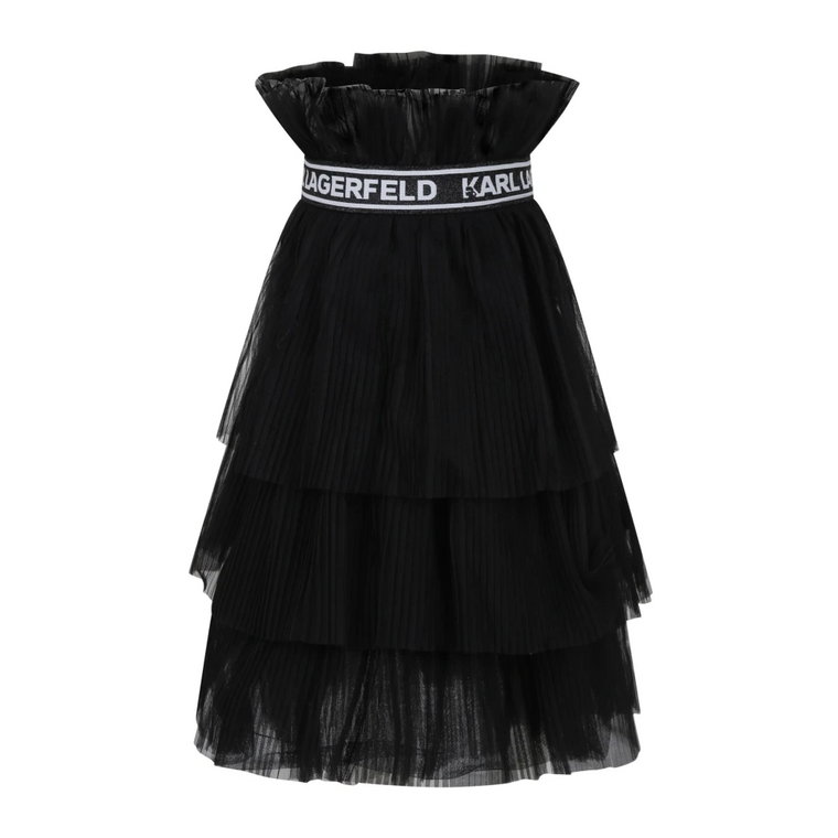 Elegancka Czarna Spódnica z Tiulu Karl Lagerfeld
