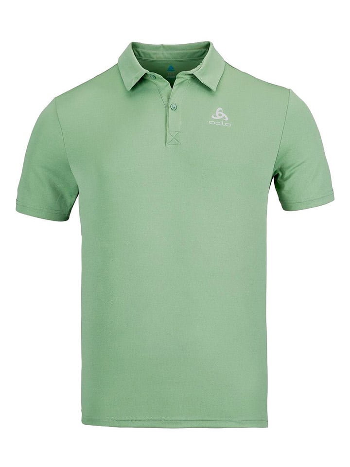 Odlo Funkcyjna koszulka polo "Cardada" w kolorze zielonym