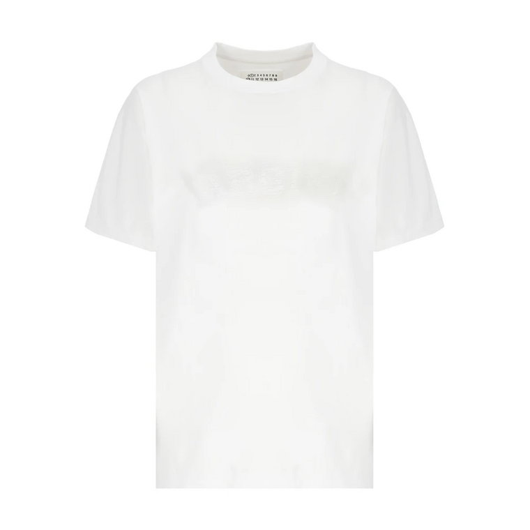Elegancka Biała Bawełniana Koszulka dla Kobiet Maison Margiela