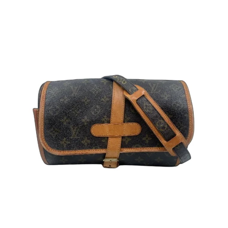 Pre-owned Brunbelagt lerret Crossbody Bag Louis Vuitton Vintage