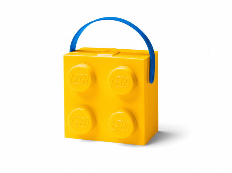 Lunchbox Klocek Lego Z Rączką Żółty