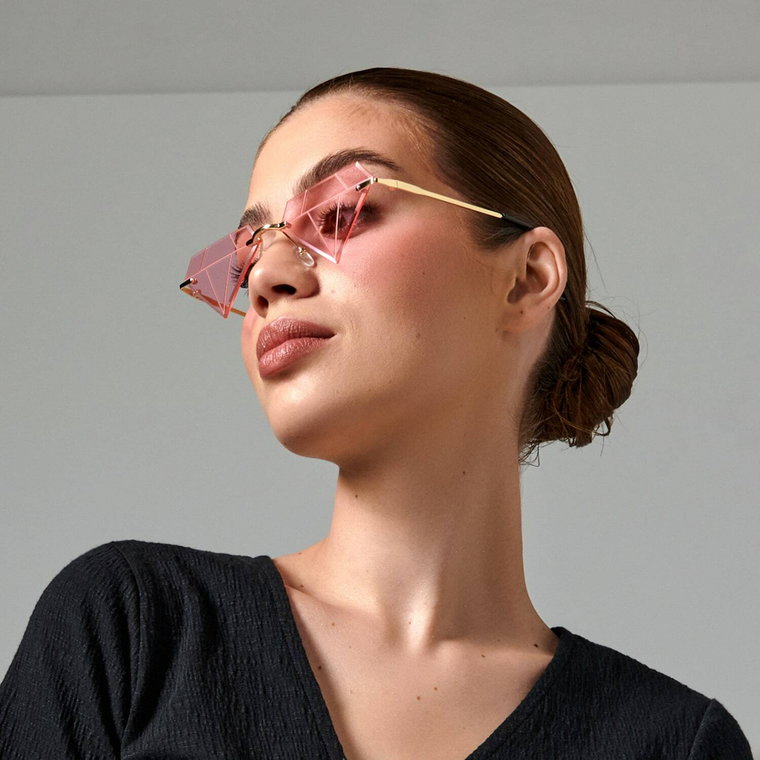 Sinsay - Okulary przeciwsłoneczne - Różowy