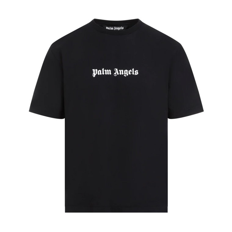 Czarna Koszulka z Logo Bawełniana Palm Angels