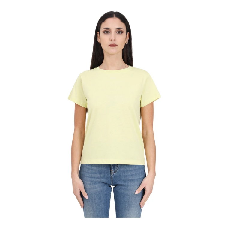Żółta Chicory Indivia Koszulka z Krótkim Rękawem Pinko